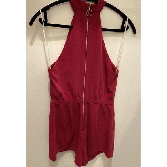 Stylestalker Hailey Romper Shorts Size Small S halter neck with pockets Pink - Picture 4 of 13